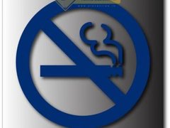 Semn din aluminiu pentru fumatul interzis